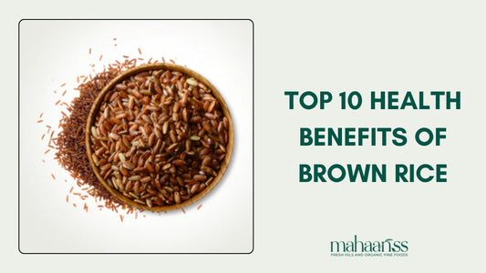 This is blog banner image of top 10 health benefits of brown rice