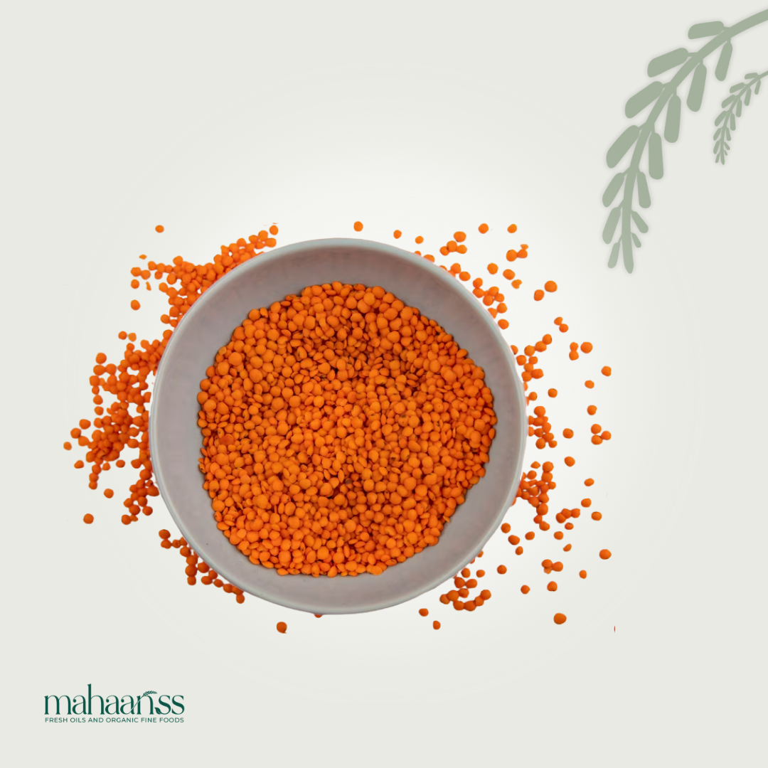Organic Red Lentils Split | Quick Cooking & Nutritious – Mahaanss